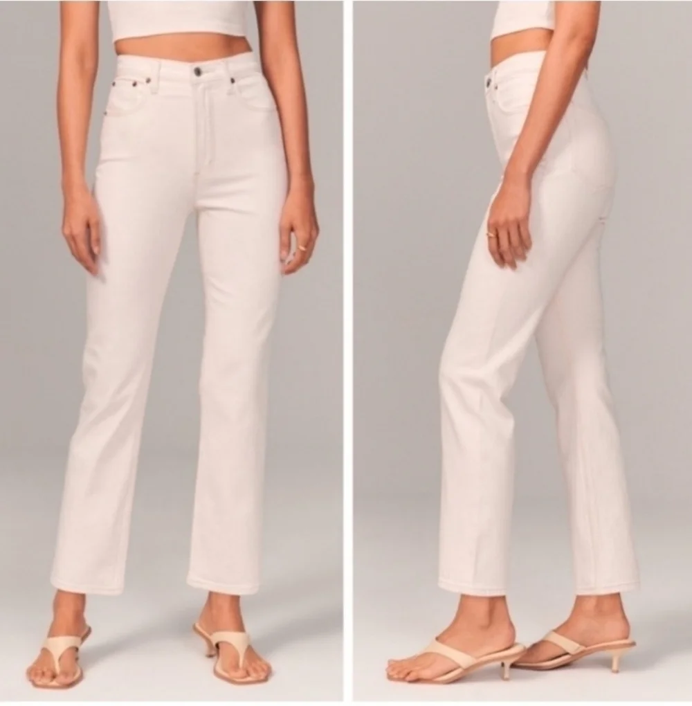 Abercrombie Curve Love The Ankle Straight Ultra High Rise Jean